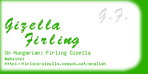 gizella firling business card